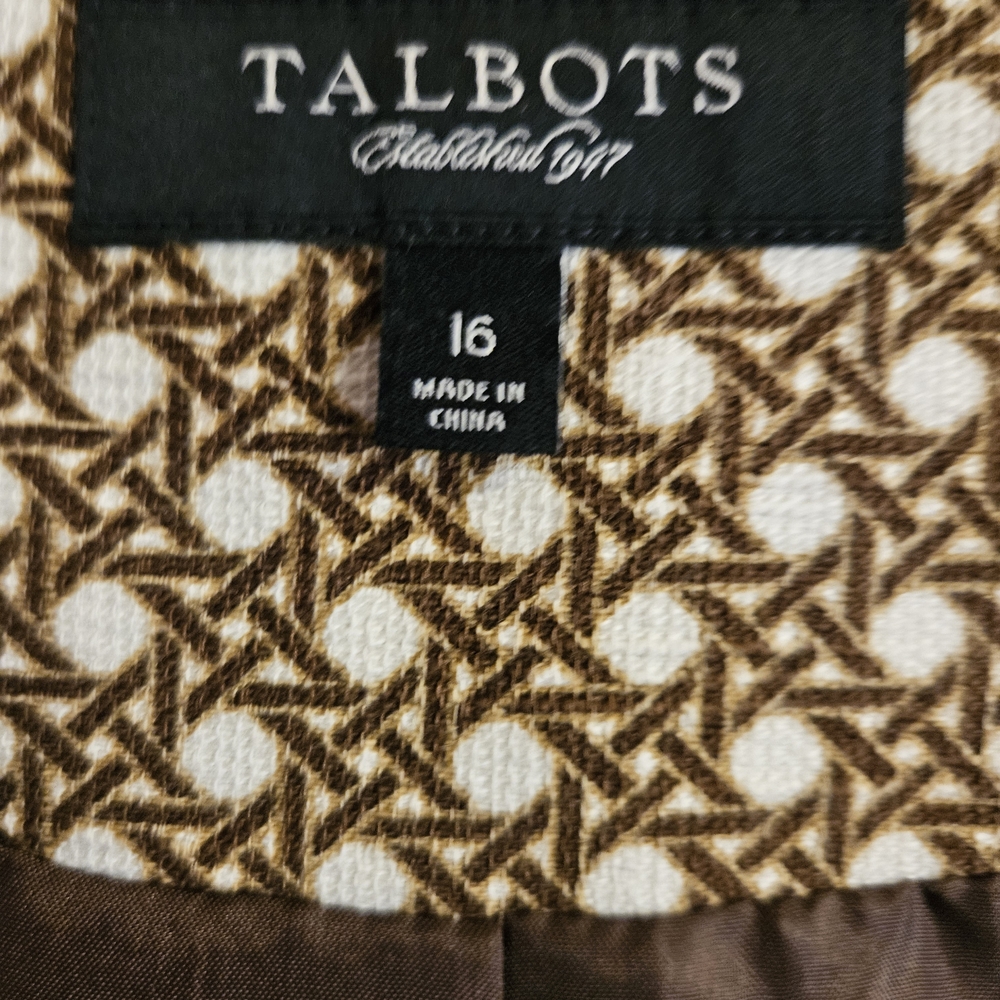 Talbots Brown Patterned Jacket - image 3